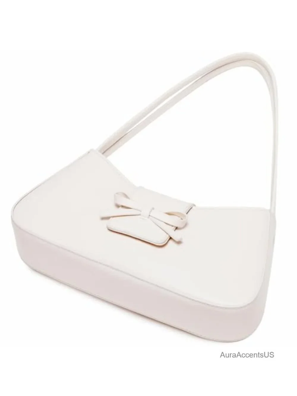 Women's Hobo Bag with Bow, Y2K Crossbody Purse, Lightweight PU Handbag